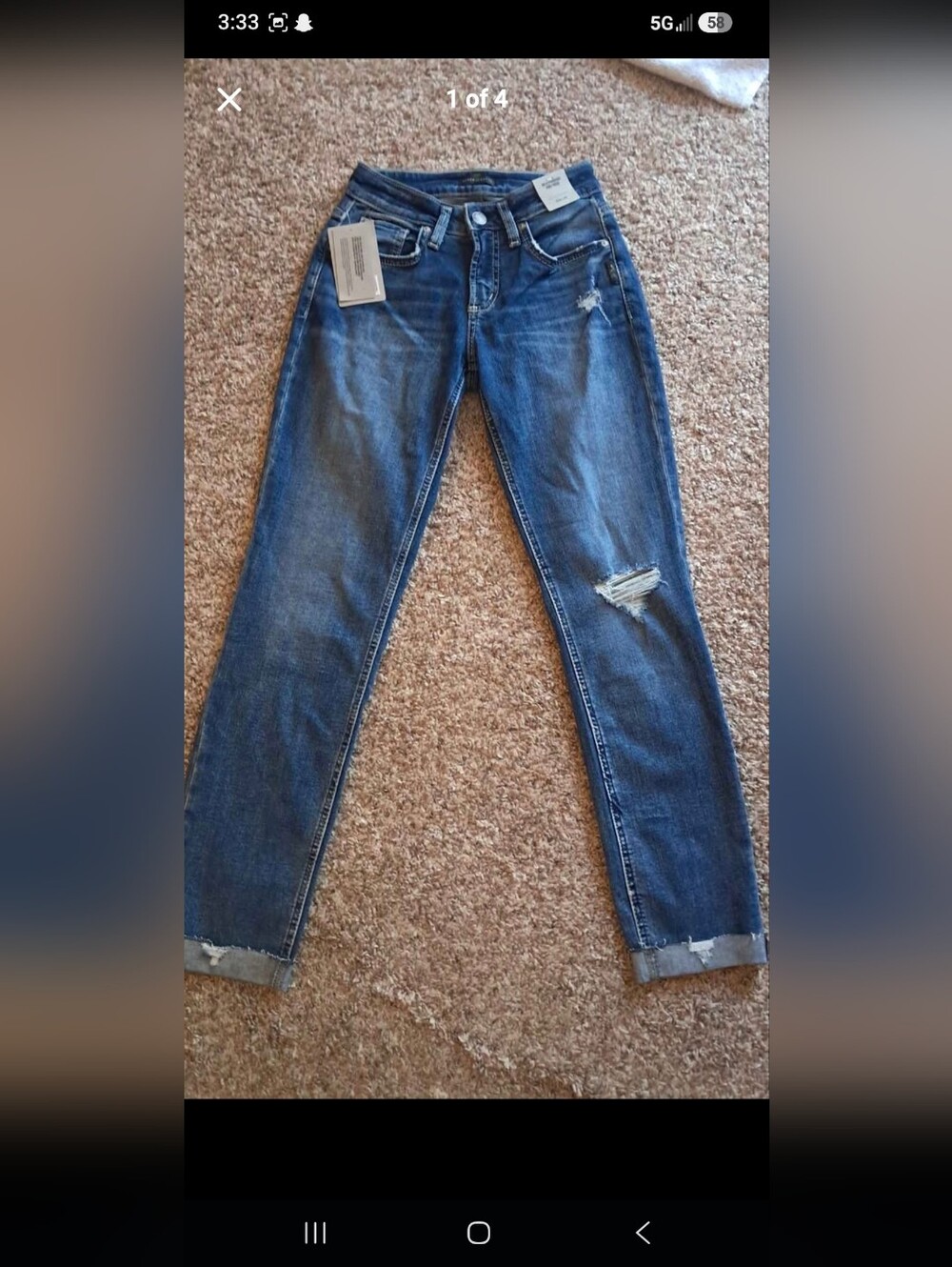 NWT SILVER MIDRISE BOYFRIEND JEANS